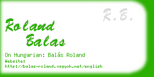 roland balas business card