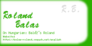 roland balas business card